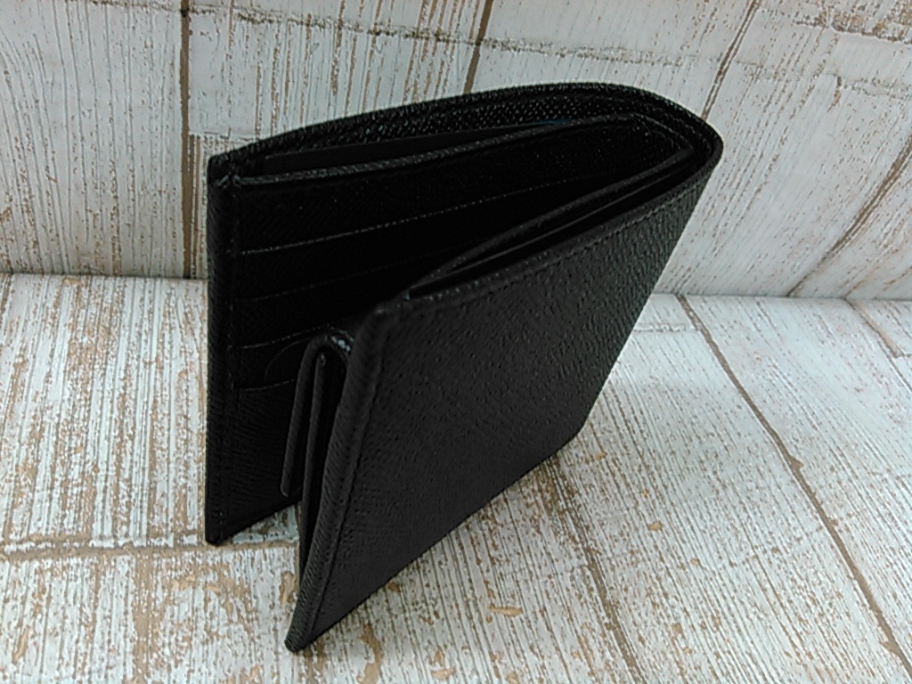 He245-185![60]BVLGARI BVLGARY кошелек для мелочи . имеется двойной бумажник черный / голубой 