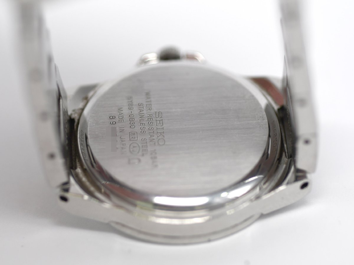 [中古品] 稼働品【SEIKO】セイコー ルキア 5Y89-0B30 SSVB007 32mm ブラック文字盤 クォーツ デイデイト 動作OK 中古品_画像9