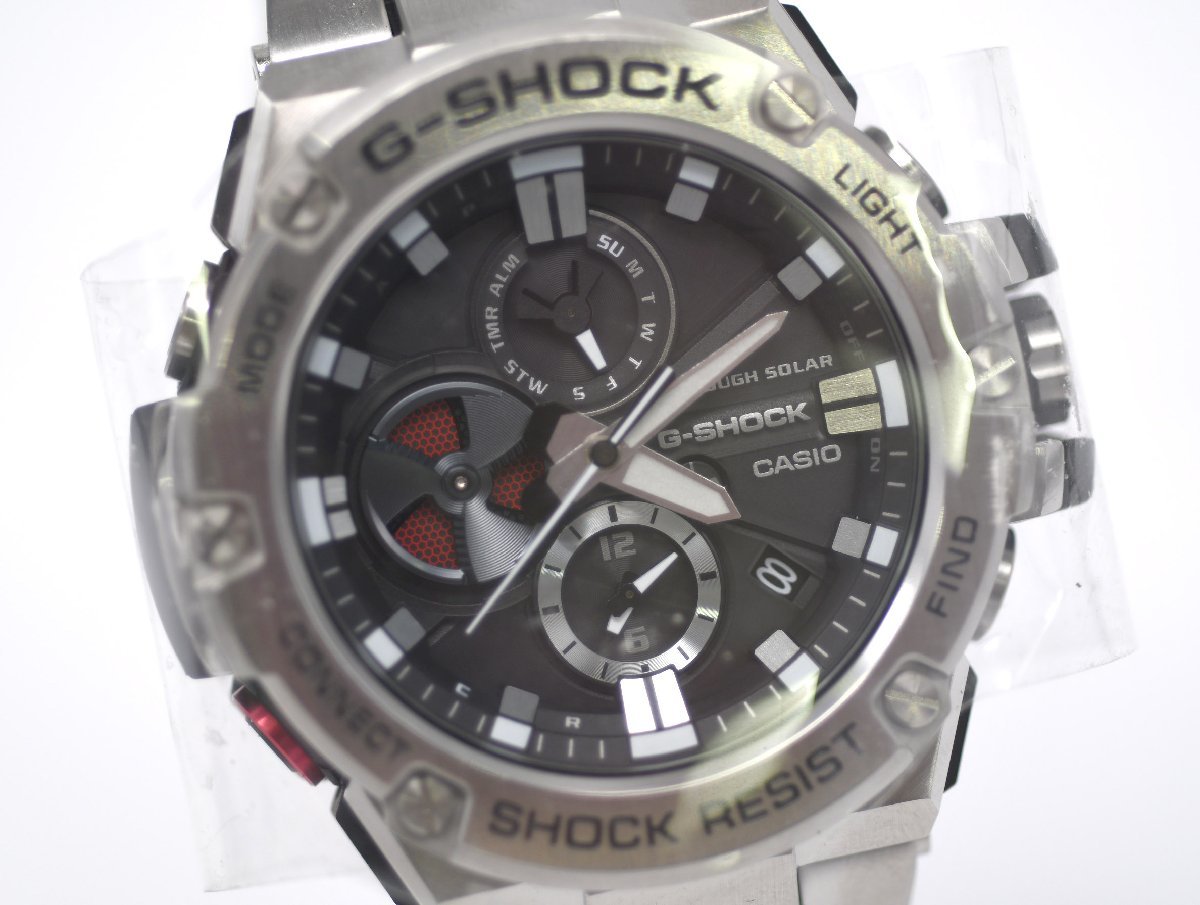 [未使用品] 稼働品【CASIO】カシオ G-SHOCK G-STEEL GST-B100D-1AJF マルチバンド6 電波 タフソーラー Bluetooth搭載 箱保付 定6.05万_画像3