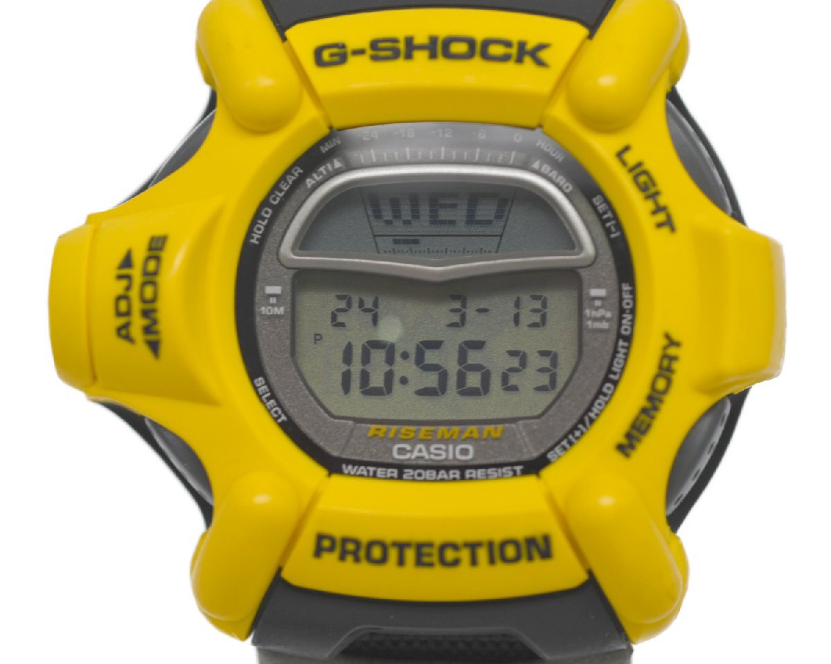 [未使用品] 稼働品【CASIO】カシオ G-SHOCK DW-9100YJ-9T ライズマン メンインイエロー 動作OK 未使用品（極美品）箱 保証書付_画像2