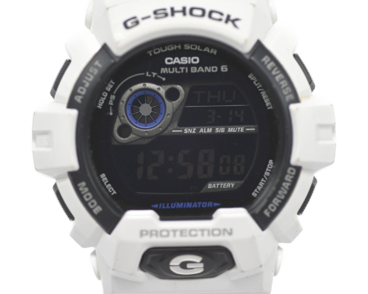 [中古品] 稼働品【CASIO】カシオ G-SHOCK GW-8900A-7JF 動作OK 電波 マルチバンド6 タフソーラー ホワイト 中古品_画像1