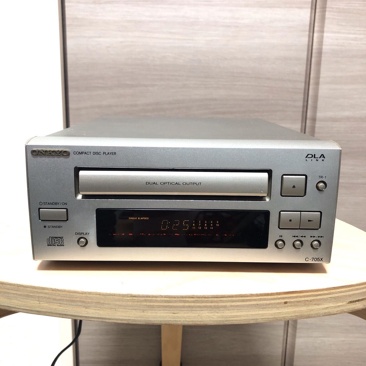 ONKYO CDプレーヤー C-705X 新品ピックアップ交換済 トレーベルト交換