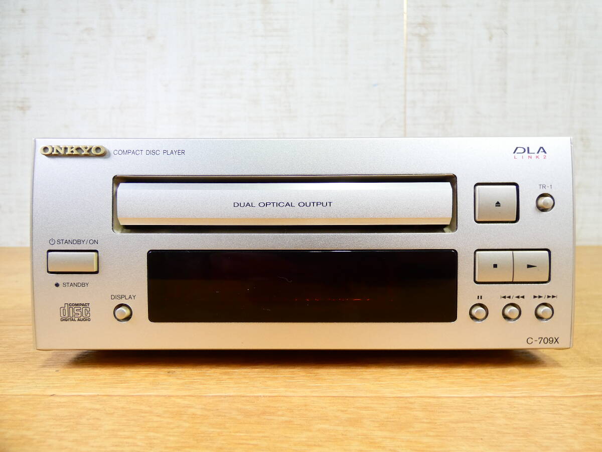 S) ONKYO オンキョー CDプレーヤー C-709X 音響機器 オーディオ ※ジャンク/通電OK！ @80 (3)_画像1