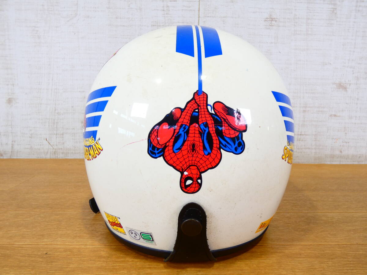 ◇OGK(オージーケー) ジェットヘルメット BOB-C スパイダーマン フリーサイズ 57cm-59cm ジャンク品＠100 の画像5