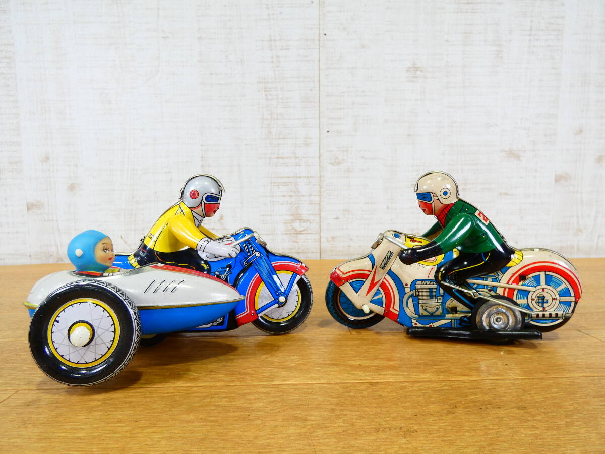 * Junk at that time thing retro toy tin plate toy motorcycle 4 pcs. set together size various operation verification settled Showa Retro details unknown @80(3)