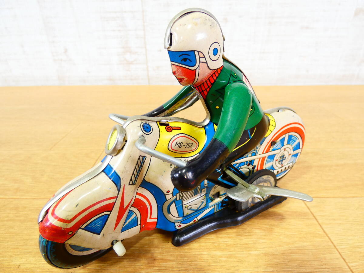 * Junk at that time thing retro toy tin plate toy motorcycle 4 pcs. set together size various operation verification settled Showa Retro details unknown @80(3)