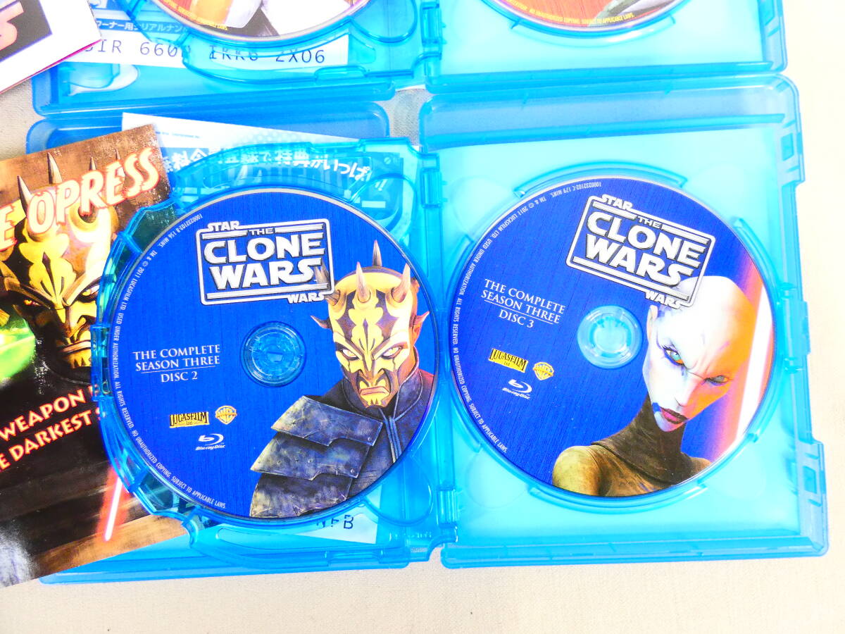 STAR WARS CLONE WARS スターウォーズ クローンウォーズ Blu-ray ブルーレイ コンプリートセット 4本 まとめ ※シーズン4未開封 @60(3)_画像4