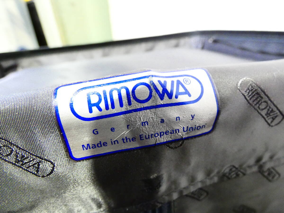 ■RIMOWA リモワ キャリーケース トランク 小型 スーツケース キャリーバッグ ブラック TSAロック 容量不明 現状品＠140(03)_画像9