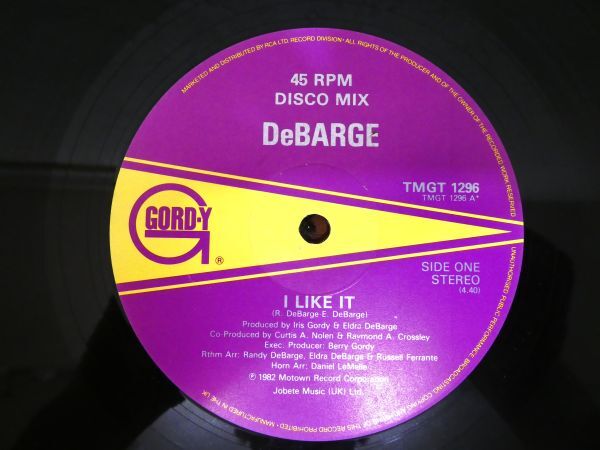 S) DeBARGE 「 I LIKE IT 」 12inchレコード UKオリジナル TMGT 1296 ② @80 (P-38)_画像6