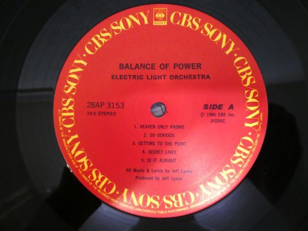 S) Electric Light Orchestra エレクトリック・ライト・オーケストラ「 Balance Of Power 」 LPレコード 国内盤 28AP 3153 @80 (R-31)_画像6