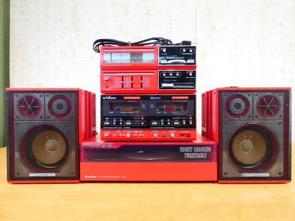 PIONEER パイオニア FA-C3/CT-C9W/PL-C7CS-C3 ラジカセ RED 音響機器 オーディオ ※ジャンク/ラジオ受信OK！ @140 (3)_画像1