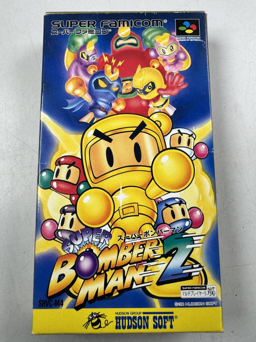 ♪【中古】Nintendo スーパーファミコン 箱 説明書 付き ソフト ボンバーマン 2 任天堂 スーファミ カセット 動作未確認 ＠送料520円(3)の画像1
