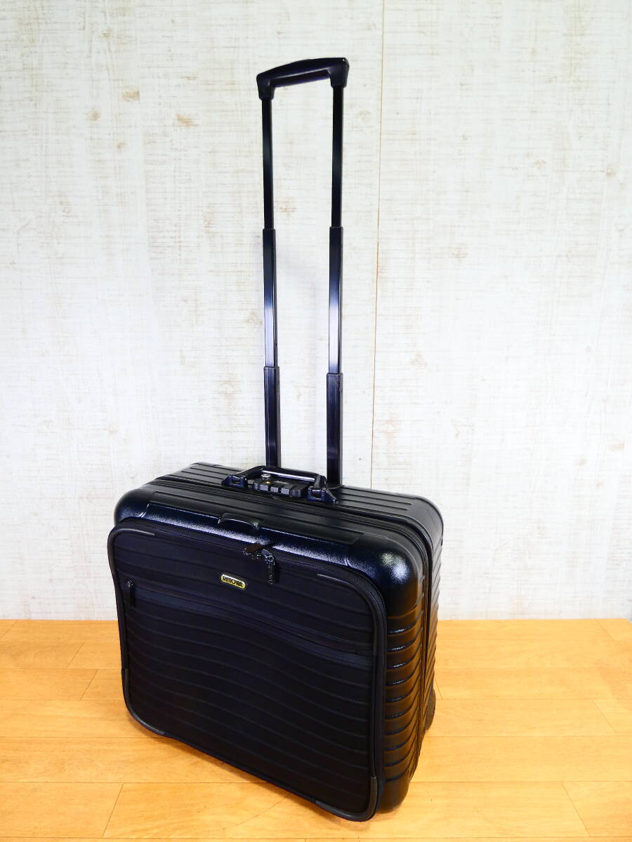 ■RIMOWA リモワ キャリーケース トランク 小型 スーツケース キャリーバッグ ブラック TSAロック 容量不明 現状品＠140(03)の画像1