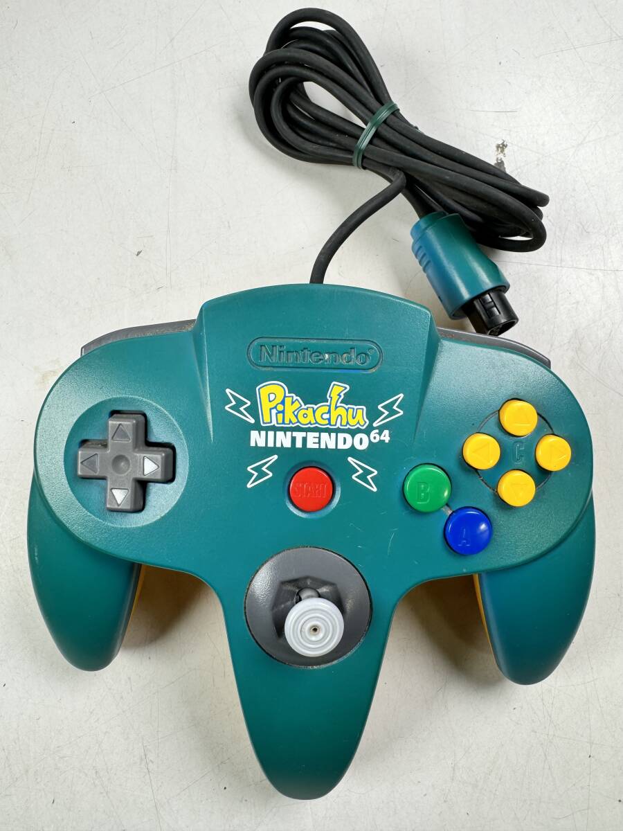 ♪【中古】任天堂 Nintendo 64 本体 NUS-101 ピカチュウ ブルー ロクヨンN64 動作品 ＠80(3)_画像3