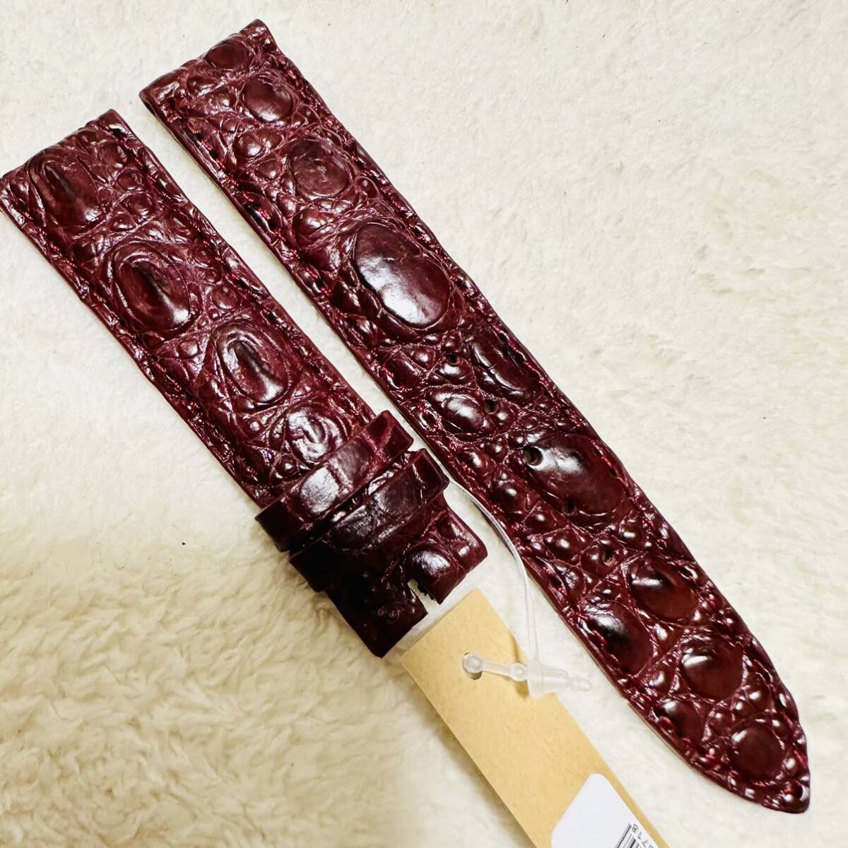 4329#20mm-18mmダークレッド☆本物クロコダイル腕時計用ベルト 売れ筋 4329#20mm-18mmダークレッド☆本物クロコダイル腕時計用ベルト 売れ筋