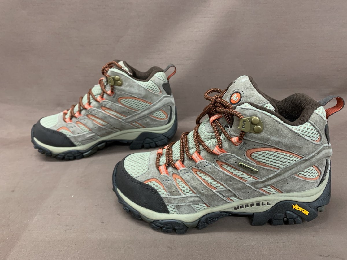 【YT-0220】MERRELL メレル トレッキングシューズ J06058 サイズ EUR36 23cm レディース グレー系 撥水 ウォータープルーフ【千円市場】_画像6