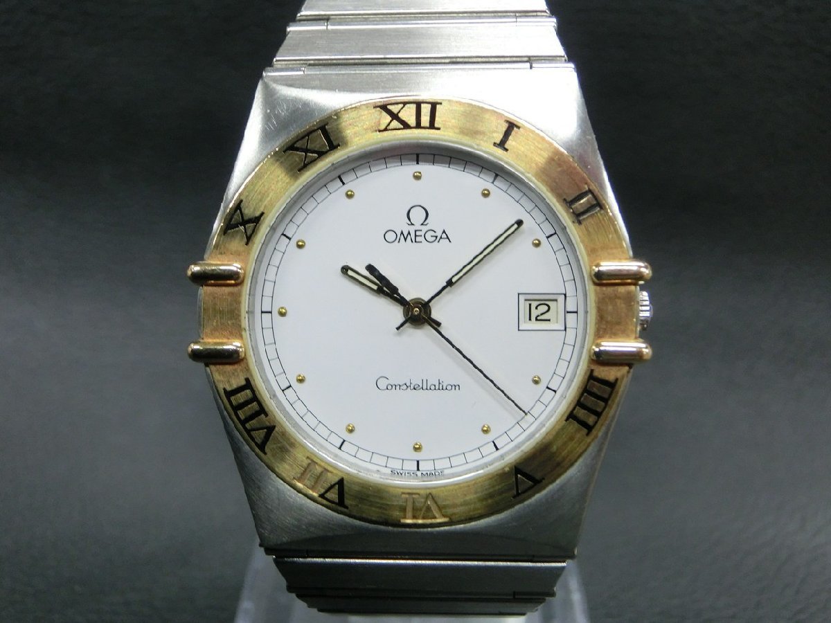 【O-6265】OMEGA Constellation クォーツ メンズ 腕時計 オメガ コンステレーション コンビカラー ジャンク【千円市場】_画像2