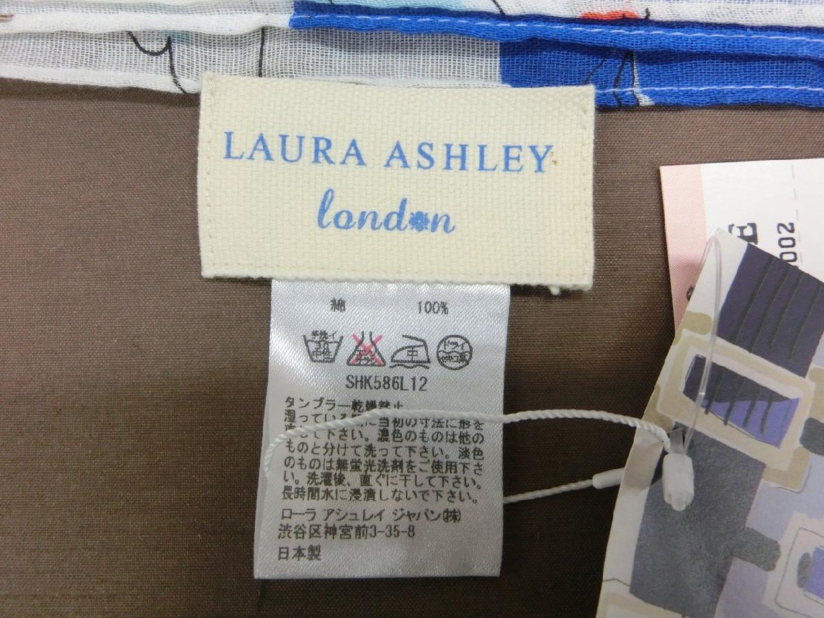 【N-5985】未使用 LAURA ASHLEY ローラアシュレイ ロング スカーフ ストール 夏 バカンス タグ付き 現状品【千円市場】_画像2