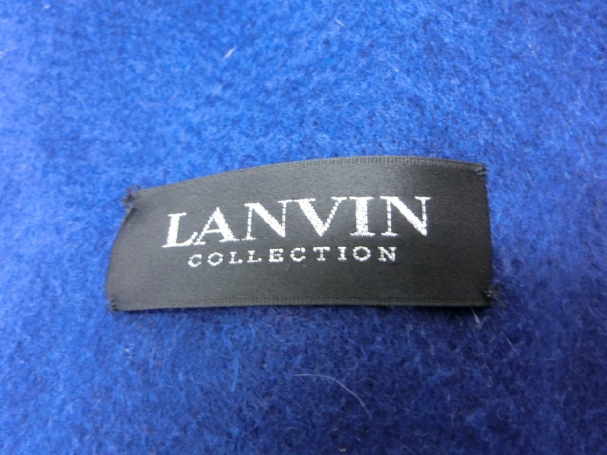 【N-5978】LANVIN COLLECTION ランバンコレクション 紫系 パープル系 大判 ストール ファー 現状品【千円市場】_画像2