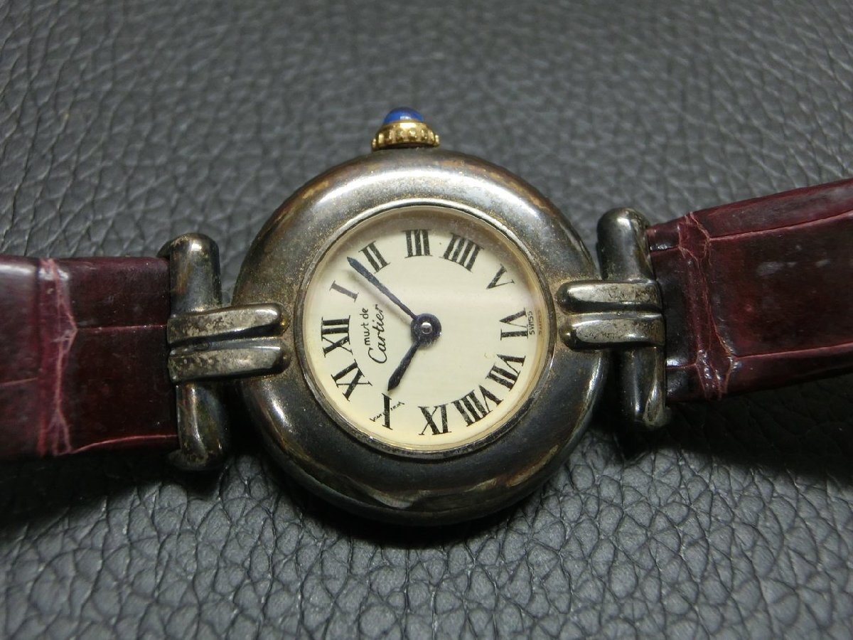 【Y-9779】1円 カルティエ Cartier 腕時計 ヴェルメイユ VERMEIL クォーツ 925 silver ヴィンテージ【千円市場】_画像9