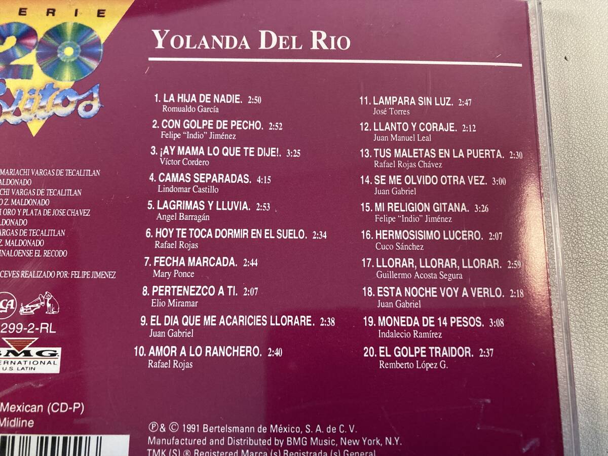 【1】【ジャンクCD】8756 Yolanda Del Rio/Serie 20 Exitos_画像2