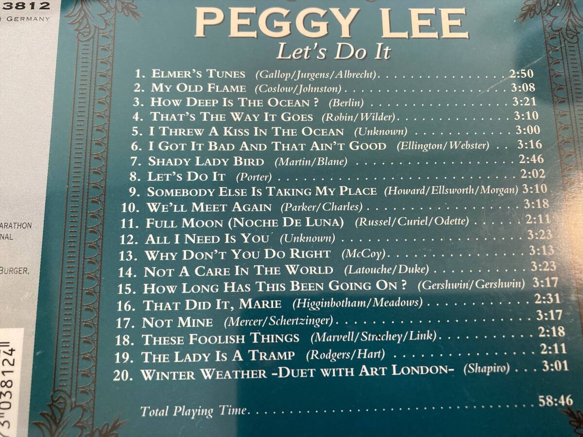 【1】【ジャンクCD】8888 ペギー・リー PEGGY LEE / LET'S DO ITの画像2