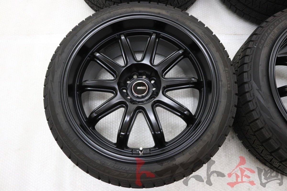 1101309419 5ZIGEN FIREBALL RR マットブラック 18x9.5 12 PCD114.3 トラスト企画 Uの画像2