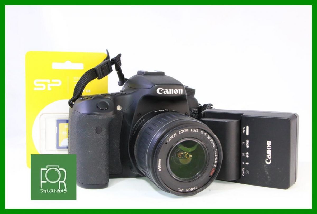 【動作保証・点検済】到着後即使える■良品■Canon EOS 70D +EF-S 18-55mm II USM■バッテリー・チャージャー・16GB SDカード付き■AE203_画像1