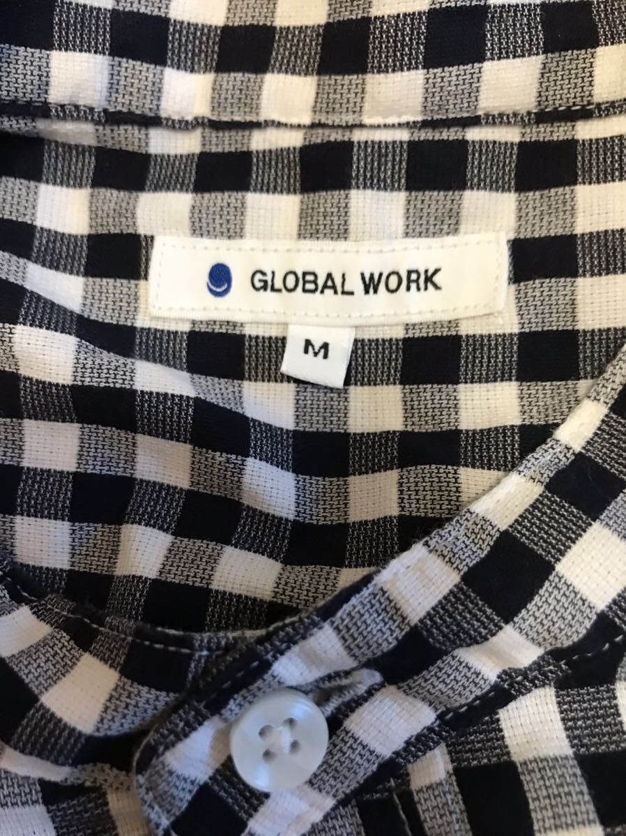 GLOBAL WORK ノーカラーシャツの画像3
