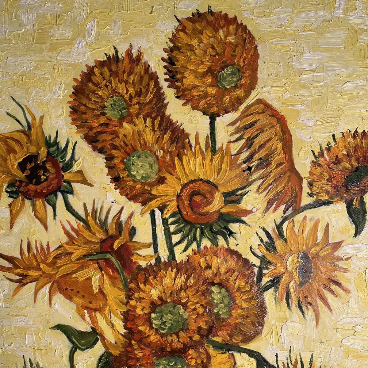 * preeminence work * handwriting . oil painting go ho sunflower amount attaching picture interior 