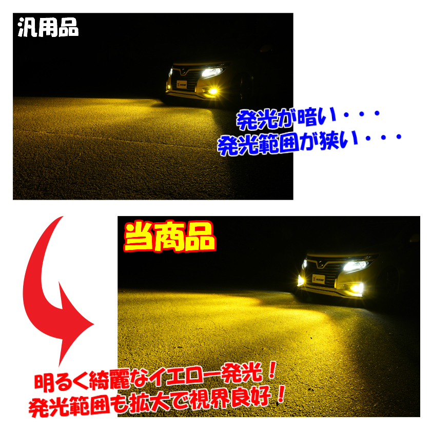 新型 50系 RAV4 80系 ノア ヴォクシー LED フォグランプ カラーチェンジ バイカラー 2色切替 ホワイト イエロー KOITO 48-150/12-580_画像3