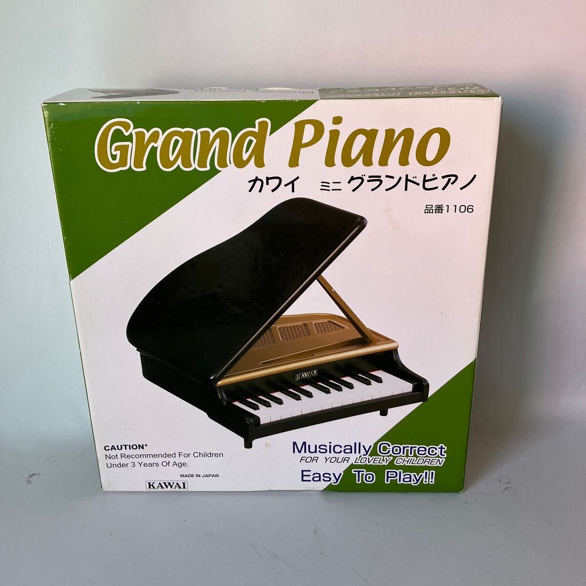 □【500円スタート】KAWAI カワイ ミニグランドピアノ ミニピアノ 楽器 1106 ブラック 美品_画像1