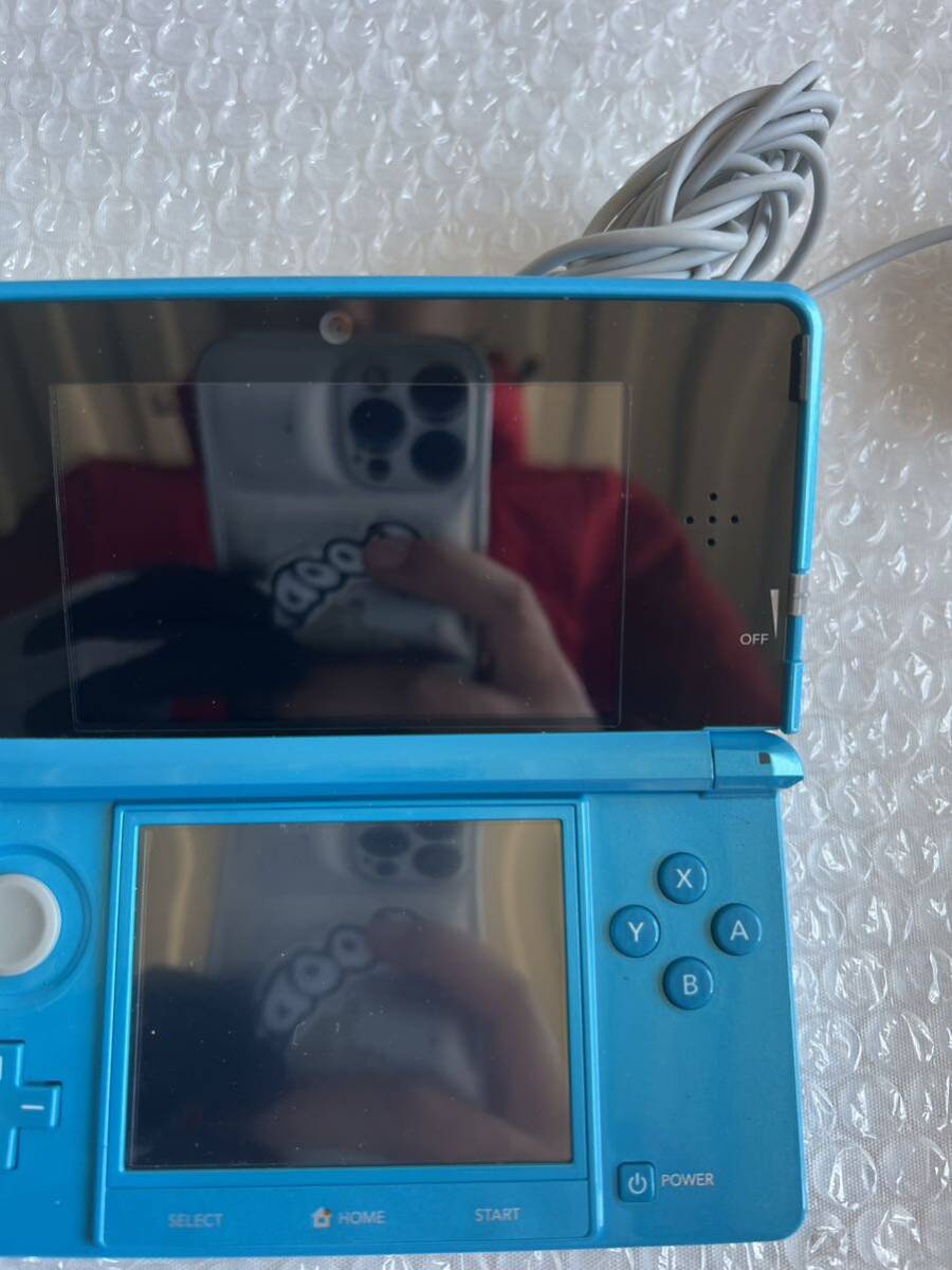 [500円スタート]※通電ok ※初期化済み　Nintendo 3DS CTR-001 ライトブルー　任天堂　ゲーム機本体_画像3