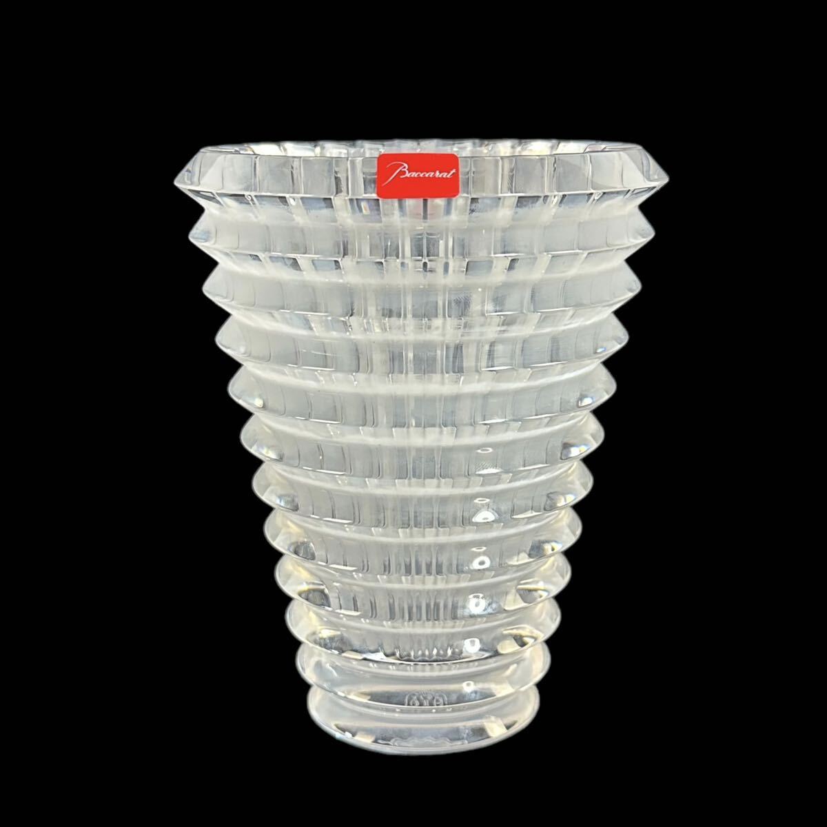 【未使用】Baccarat バカラ EYE アイベース 花瓶 フラワーベース クリスタル ガラス 高さ約15cm インテリア 保存箱 包み紙付 フランス製