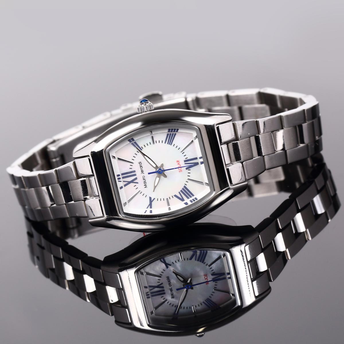 【手元がばえる！】【日本製ムーブメント】マウロジェラルディ レディース腕時計 ソーラー腕時計 3針 女性用腕時計 ソーラーウォッチ MJ05