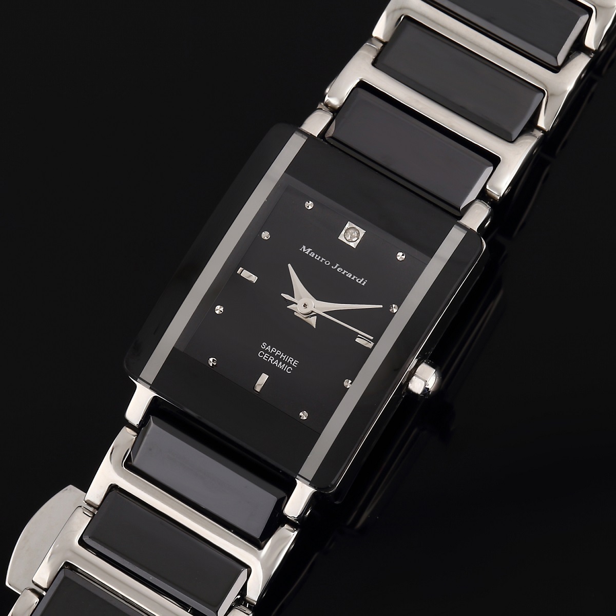 【メーカー保証】【日本製ムーブメント】Mauro Jerardi マウロジェラルディ腕時計 セラミック/ステンレス素材 レディース腕時計 MJ3081-2