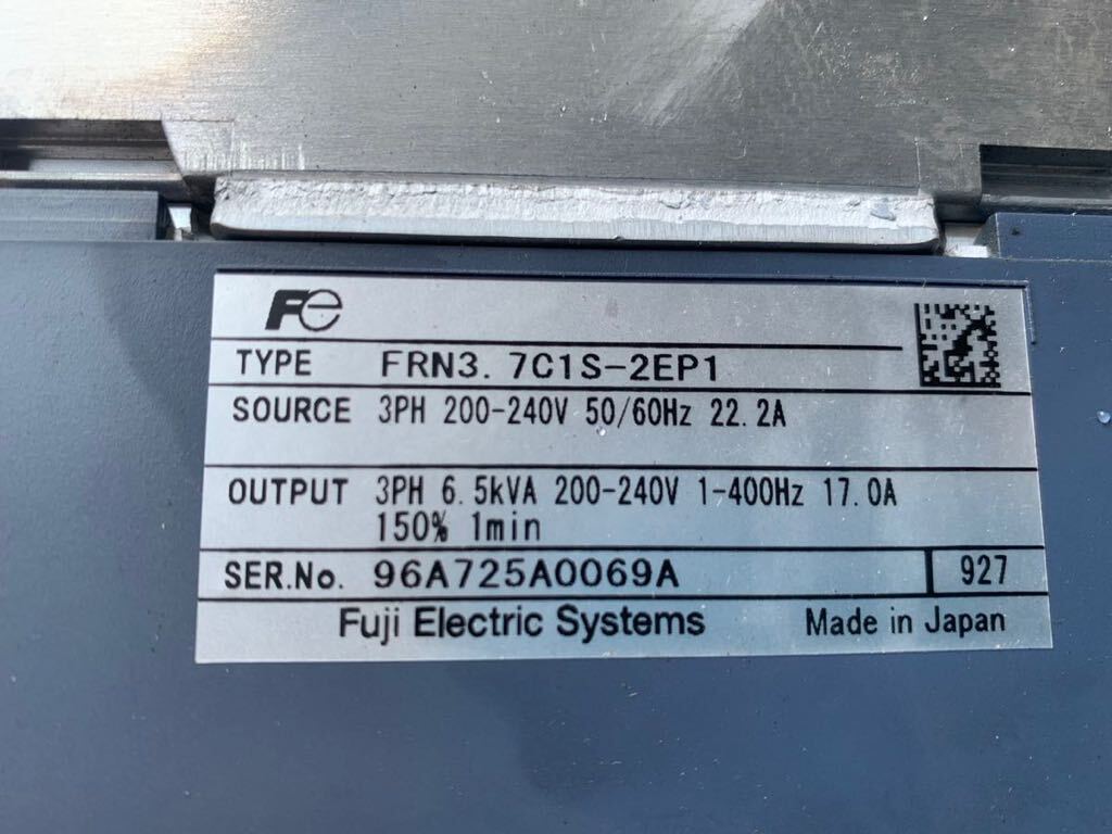 ff427 富士電機 FRN3. 7C1S-2EP1 インバーター 2個　中古品_画像5