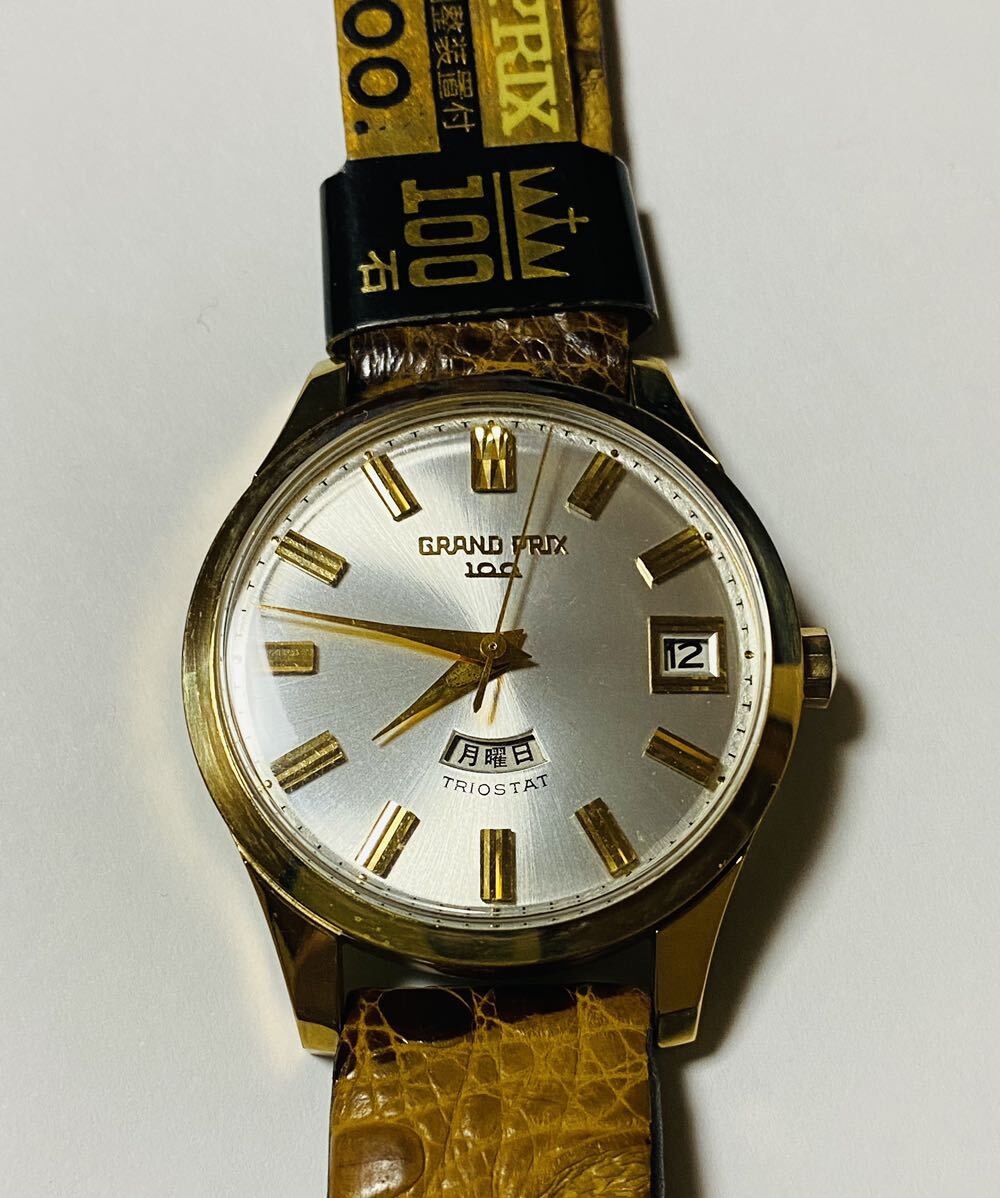 希少品 ORIENT オリエント GRAND PRIX グランプリ100 TOKYO 1964 自動巻き 腕時計 100石 未使用品 稼働品の画像4