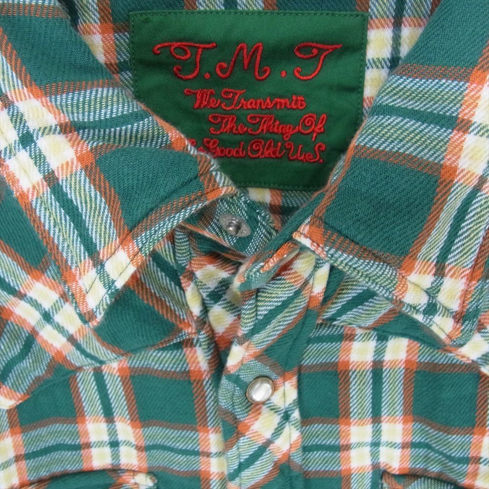 TMT ティーエムティー TSH-F16SP04 ORIGINAL CHECK WESTERN SHIRTS ROCK CANDY インセンス別注 ダブル ガーゼ シャツ 長袖【美品】【中古】_画像3