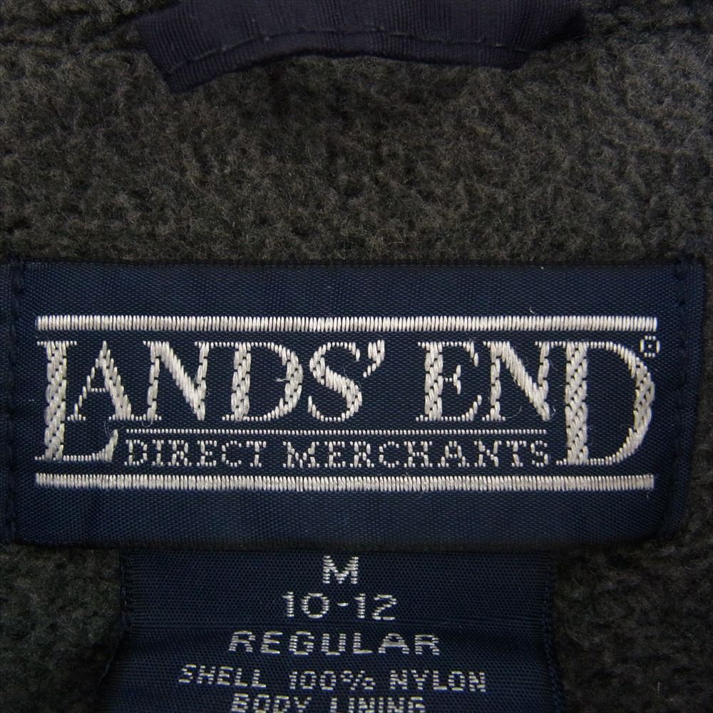 ランズエンド LANDS' END ヴィンテージ 90s ナイロン フリース ジャケット ネイビー系 M【中古】_画像4