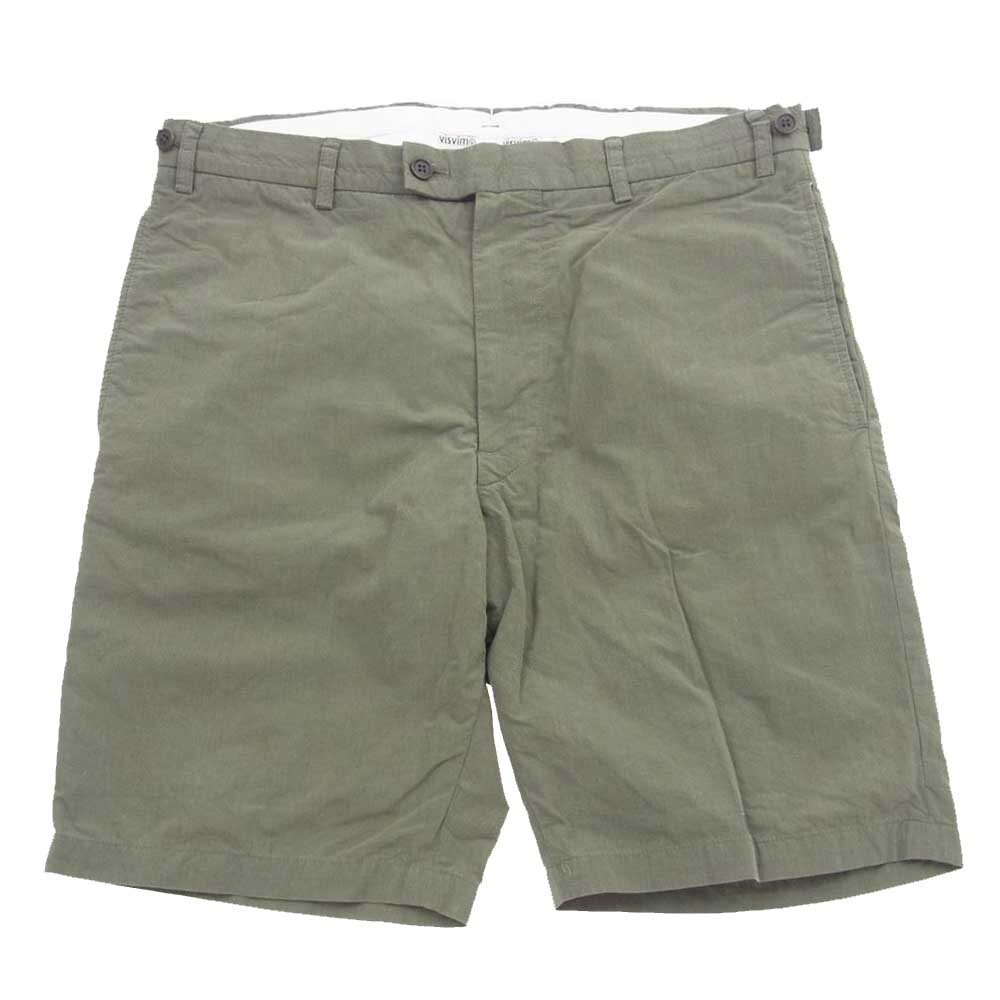 VISVIM ビズビム 0113105008029 13SS SLACKS SHORTS スラックス ショーツ ハーフ パンツ カーキ系 2【中古】_画像1