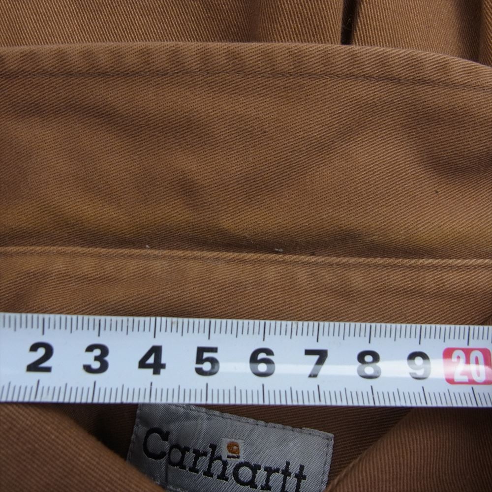 Carhartt カーハート S09BRN Work B.D shirt ボタンダウン 長袖 ワーク シャツ ブラウン系 XL【中古】_画像7