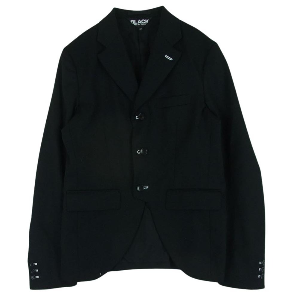 BLACK COMME des GARCONS ブラックコムデギャルソン AD2017 1T-J029 シングル タキシード テーラード ジャケット M【中古】