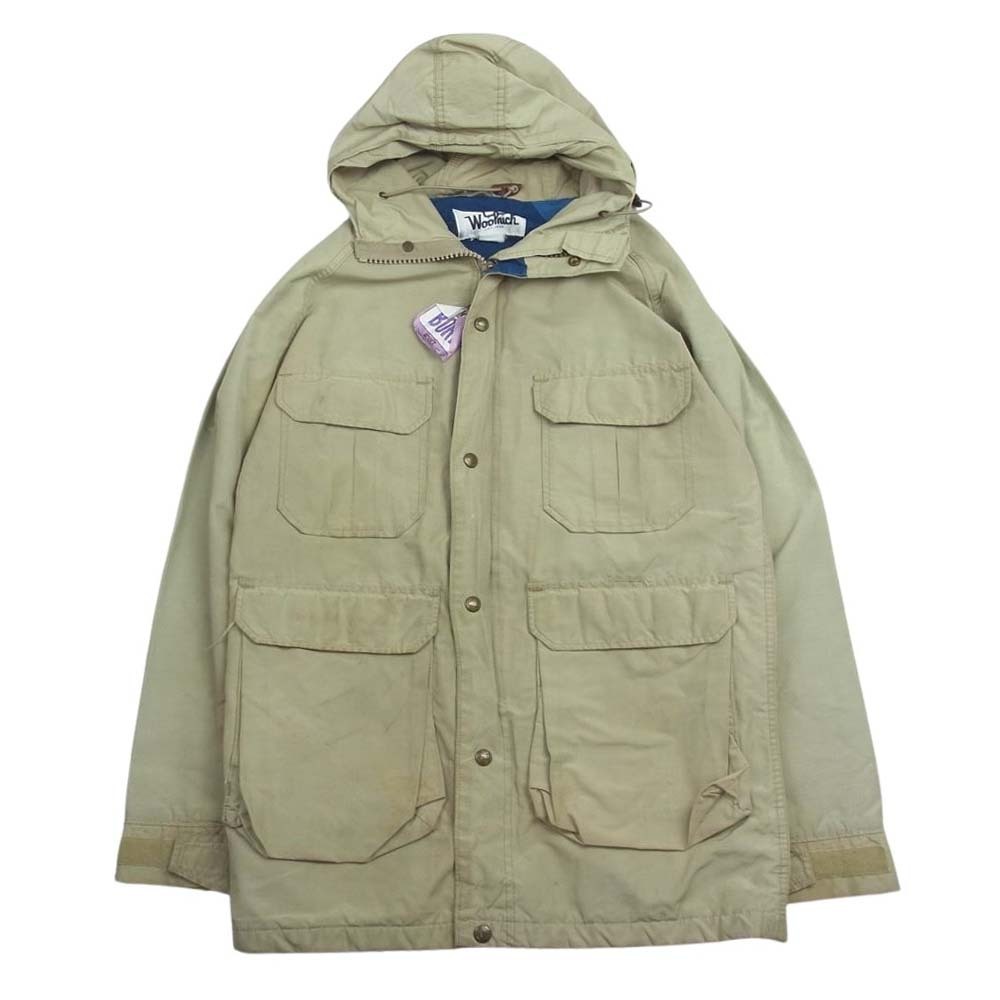 WOOLRICH ウールリッチ 70s 涙 TALON タロン ジップ ナイロン マウンテン パーカ ジャケット ベージュ系【中古】_画像1