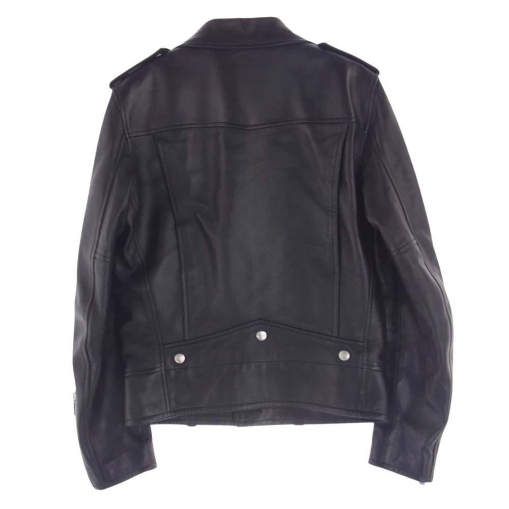 SAINT LAURENT サンローラン 484284 Y5YA2 クラシック モーターサイクル ダブルライダース レザー ジャケット ブラック系 42【中古】_画像2