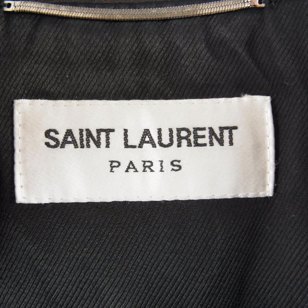 SAINT LAURENT サンローラン 484284 Y5YA2 クラシック モーターサイクル ダブルライダース レザー ジャケット ブラック系 42【中古】_画像4