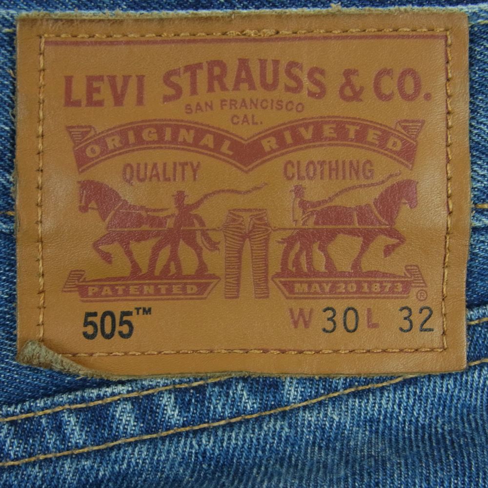 Levi's リーバイス 00505-1525 USA製 505 ストレート デニム パンツ インディゴブルー系 W30 L32【中古】_画像3