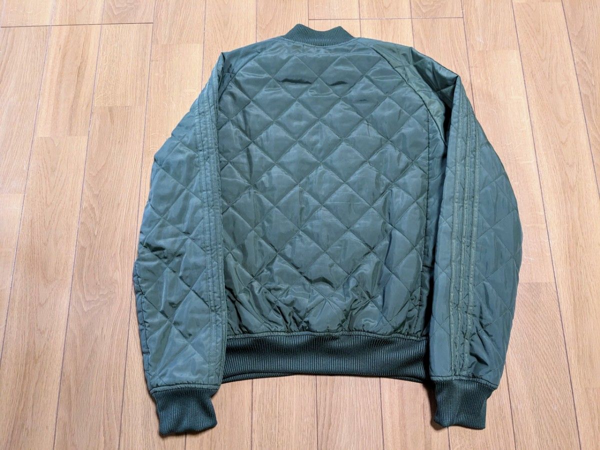adidas アディダス キルティングジャケット カーキ グリーン S adidas アディダス キルティングジャケット カーキ グリーン S