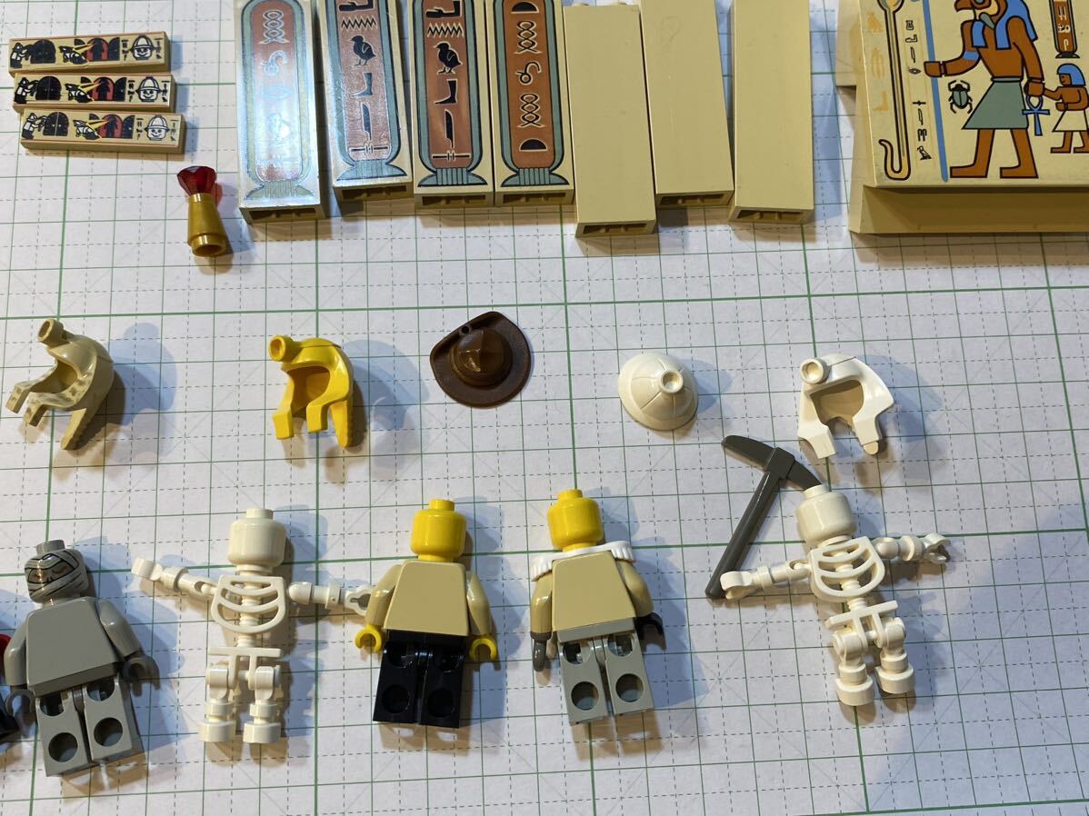 レゴ 世界の冒険シリーズ エジプト ファラオの神殿 LEGO ミニフィグ 壁画 地図 棺桶の画像10