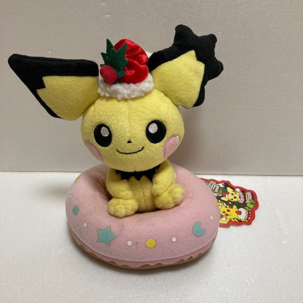 レア　ポケモンスイーツクリスマス　2009 ギザみみピチュー　ぬいぐるみ